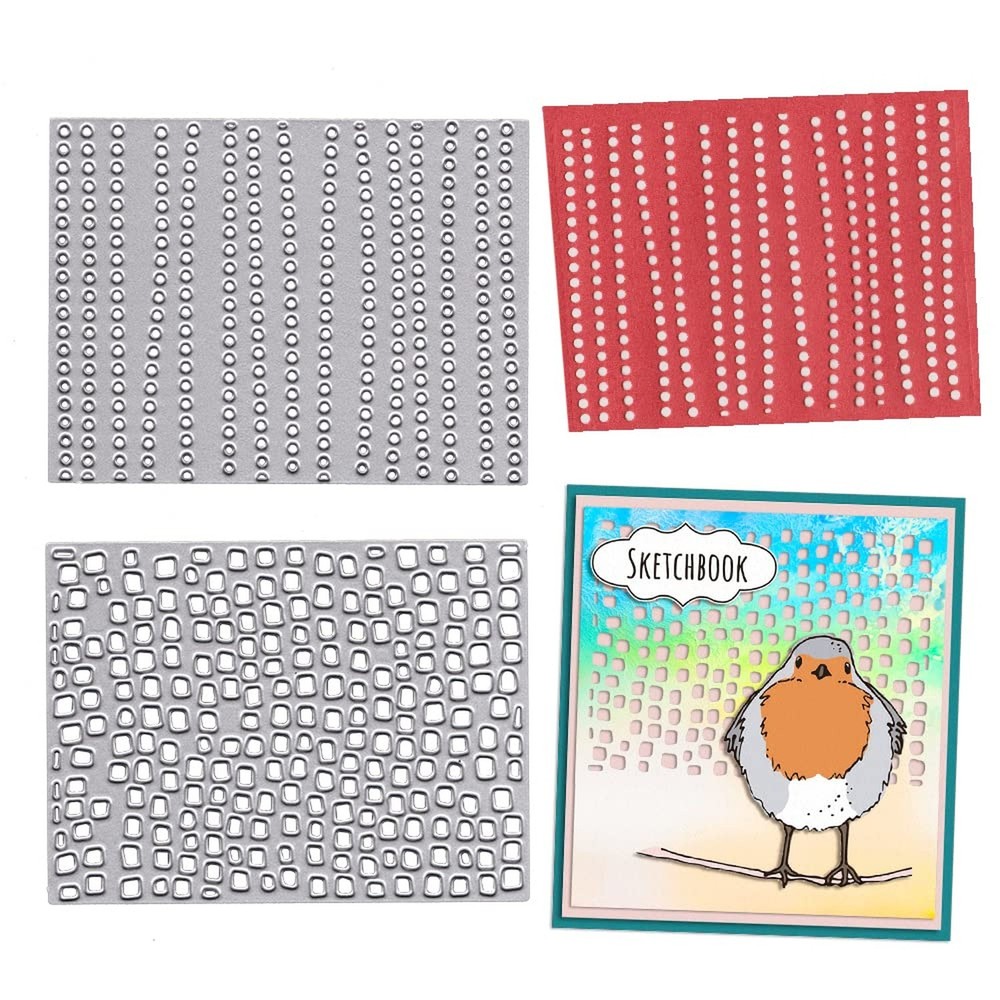 Net Background Metal Die Cuts for Card Making, Bubbles Dots Background Cuttin...