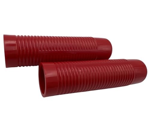 Classic Ribbed Grip for 1" Handle Bar, Red - 1 Pair