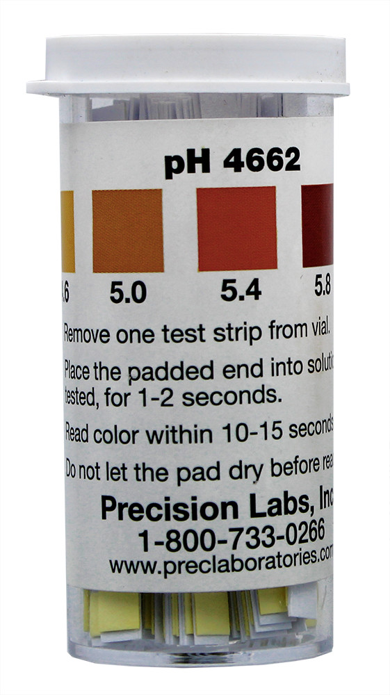 Beer Making pH Test Strips, 4.6 - 6.2 Range