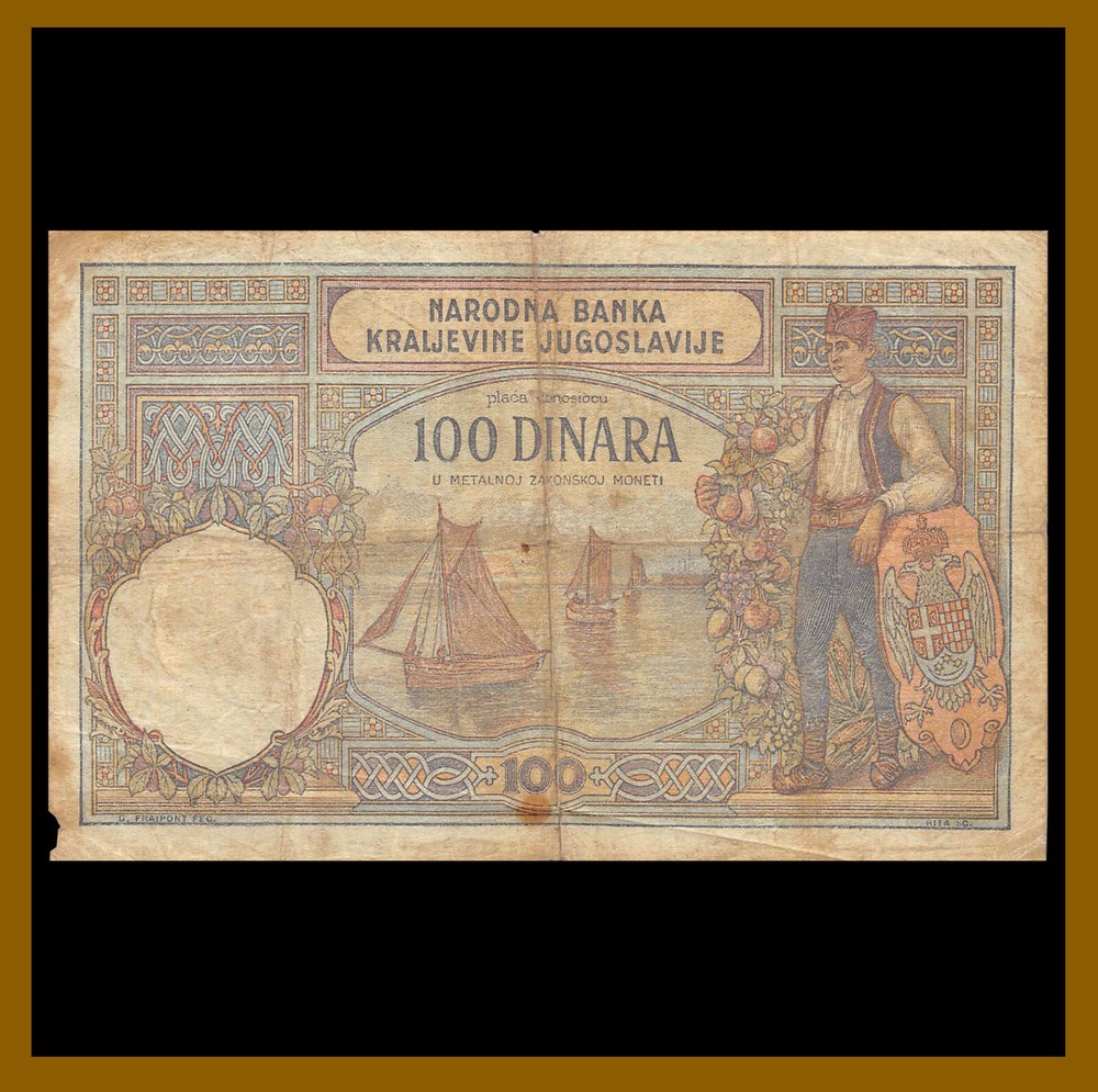 Yugoslavia 100 Dinara, 1929 P-27 Circulated