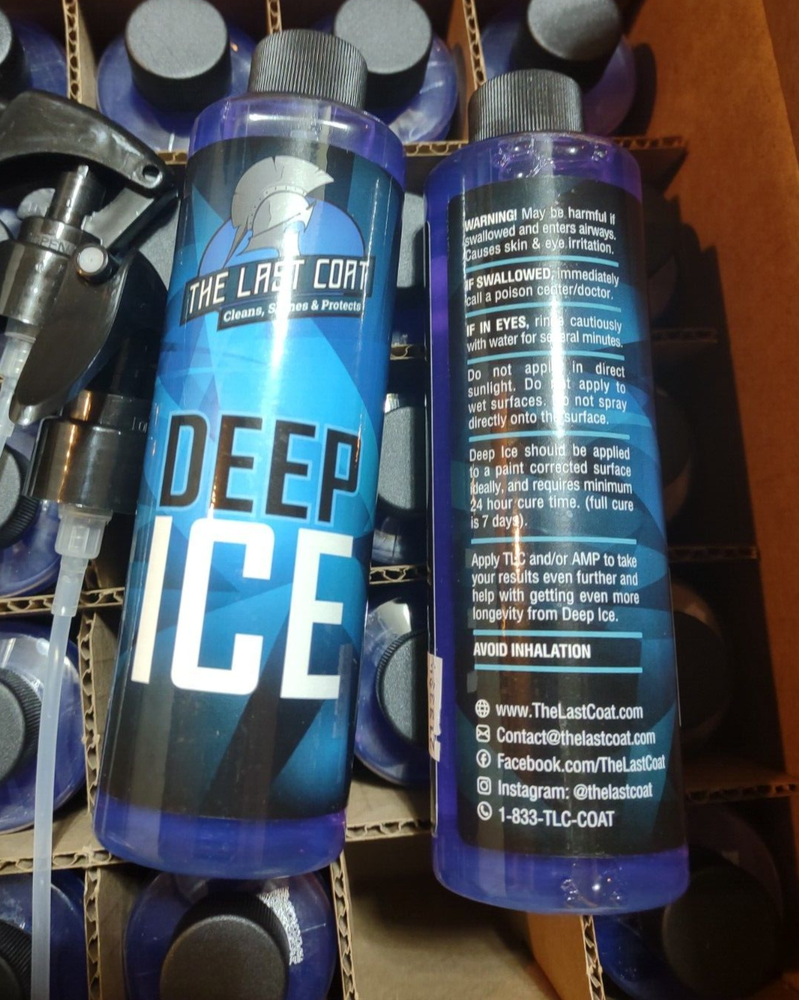 3 Pack 8 oz DEEP ICE Ceramic Coating The Last Coat TLC2 Wax Hydrophobic DeepICE