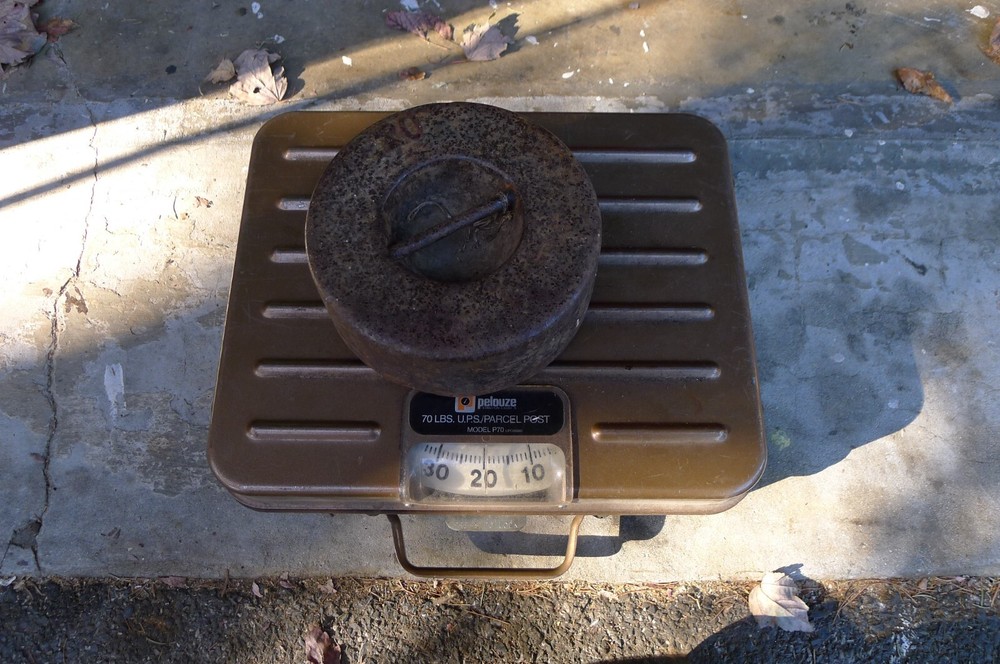 ANTIQUE 20 LB CAST IRON HORSE TETHER WEIGHT