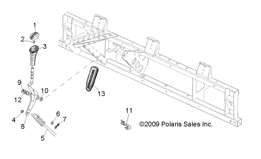 Polaris Shift Cable, for RANGER Models, Genuine OEM - 7081753