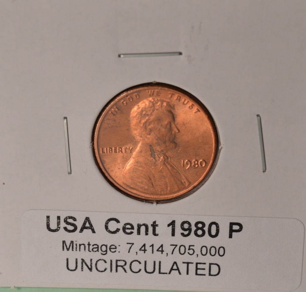 1980 P - USA Lincoln Cent - UNCIRCULATED 🇺🇸