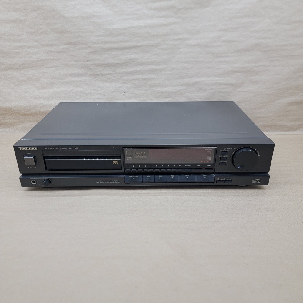 Vintage Technics SL-P520 CD Compact Disc Player NEW DRIVE BELT Tested & Working