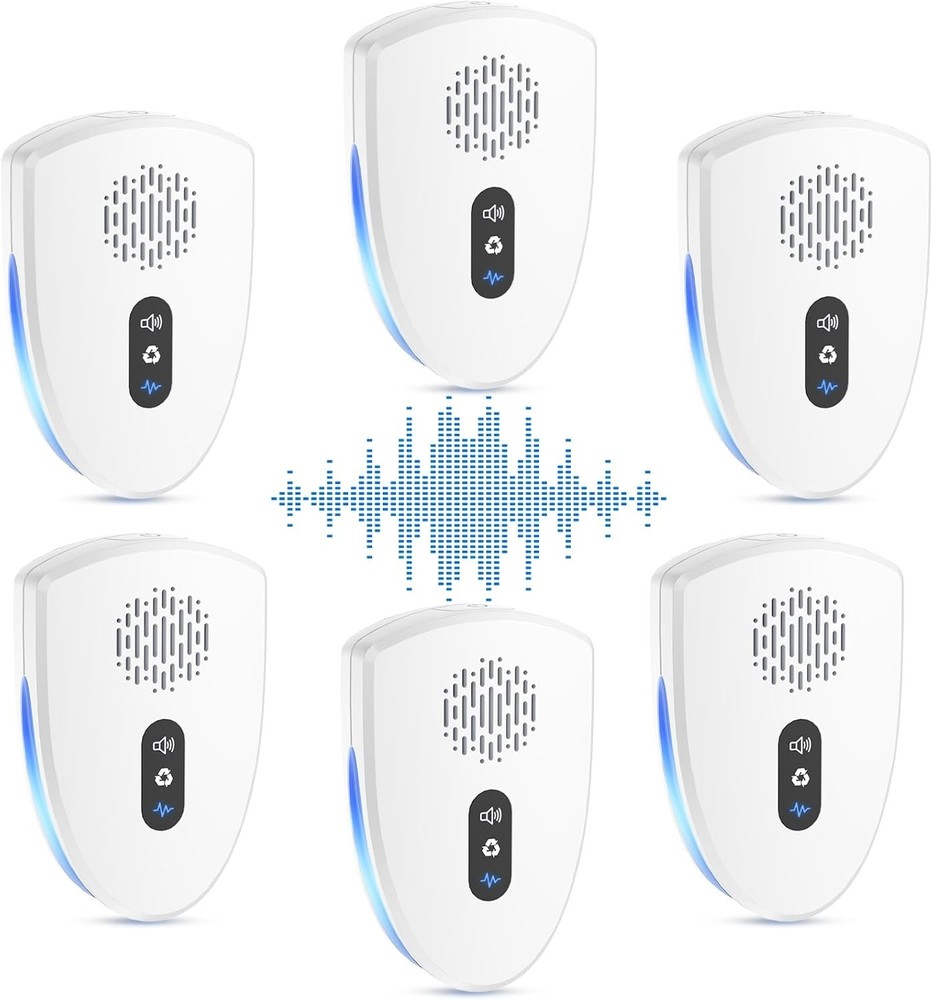 6 Pack Ultrasonic Pest Control Repeller Plug In