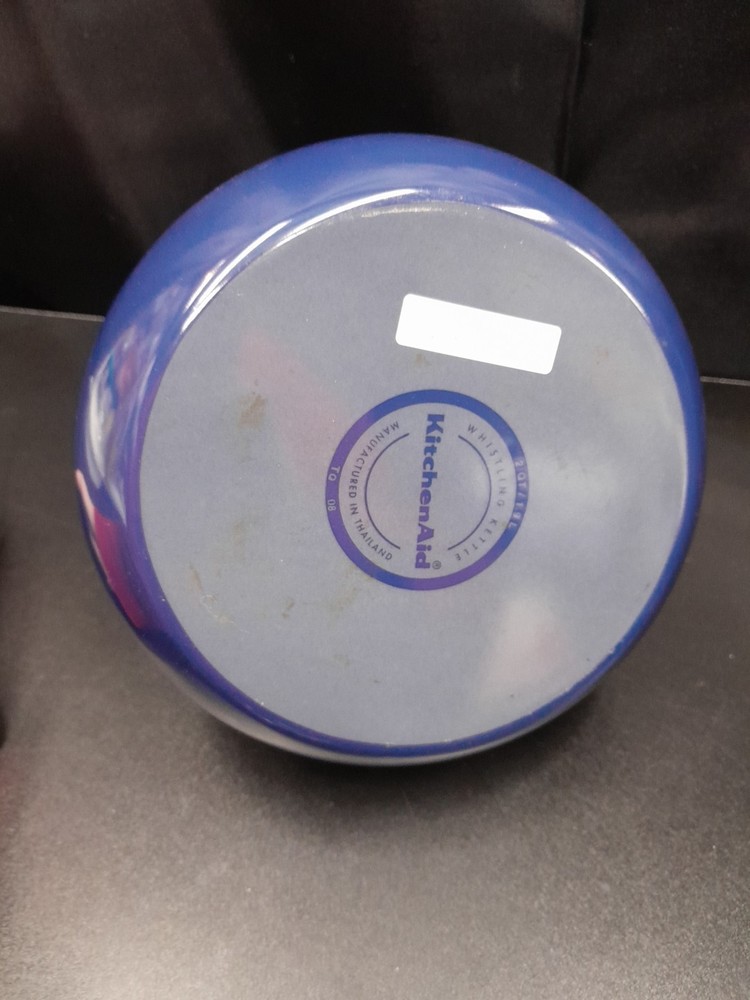 KitchenAid 2 Quart Blue Enamel Whistling Teapot Tea Kettle