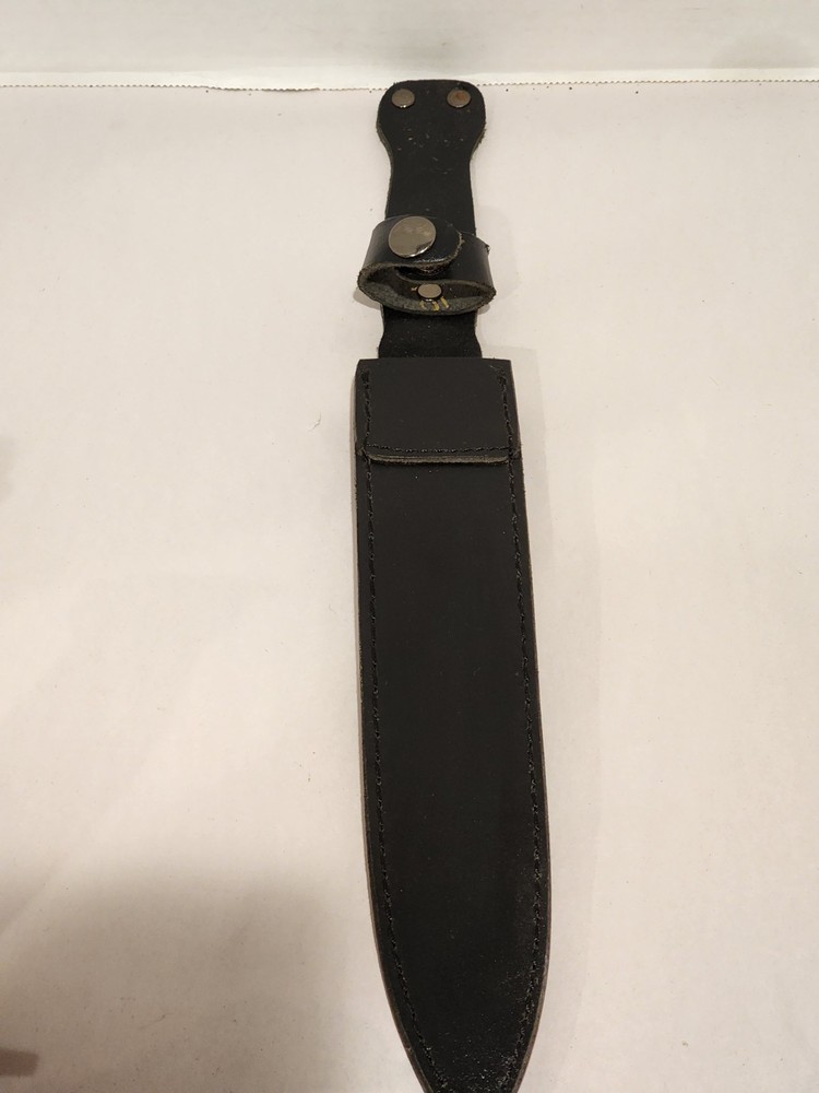 14" bayonet replica stainless black handle w sheath