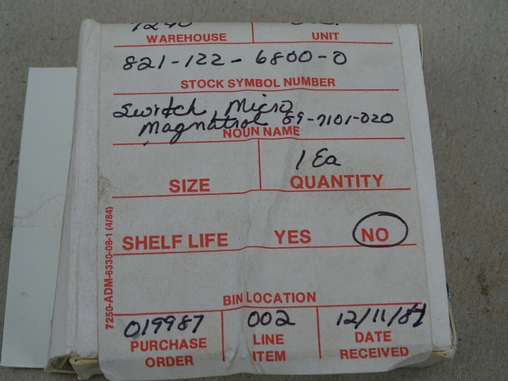 Magnetrol Replacement Switch , 89-7101-020