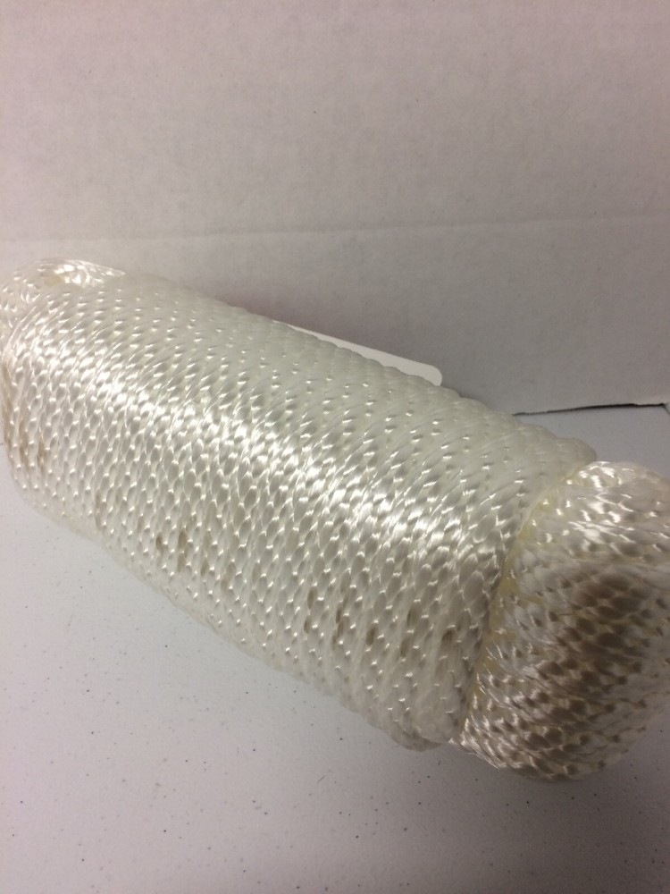 3/8in X 50ft Solid Braid Nylon Rope