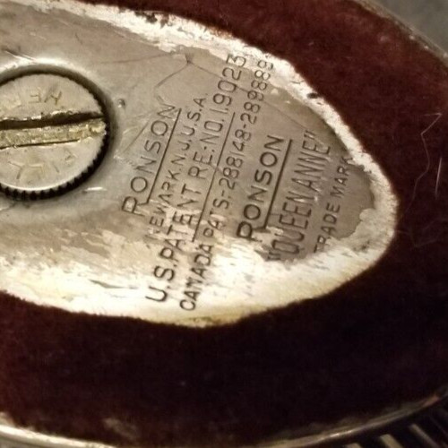 Ronson Queen Anne Vintage 1940's SILVERPLATE TABLE LIGHTER