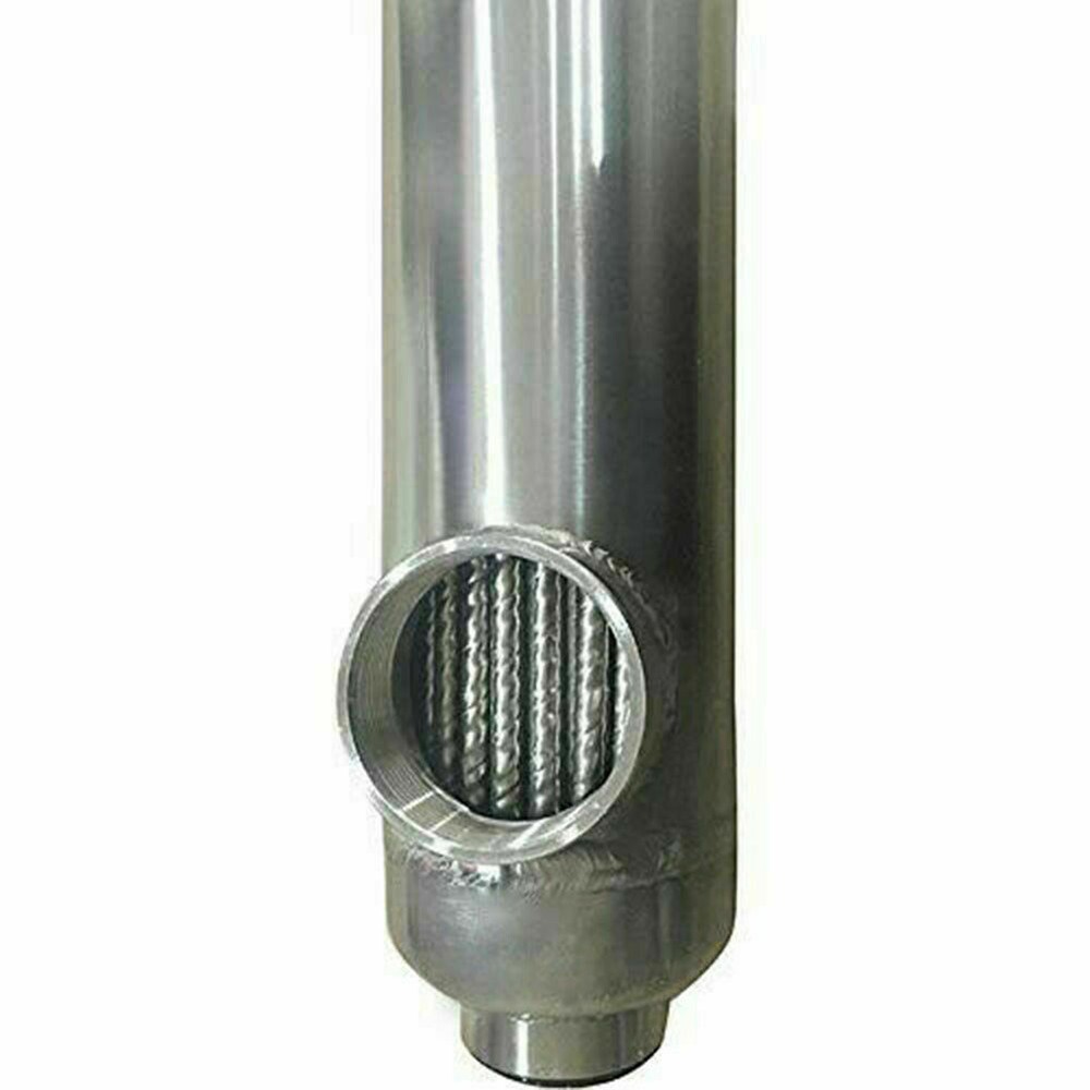 Titanium Pool Heat Exchanger 155kBtu Opposite Side 1 1/2"+1"FPT