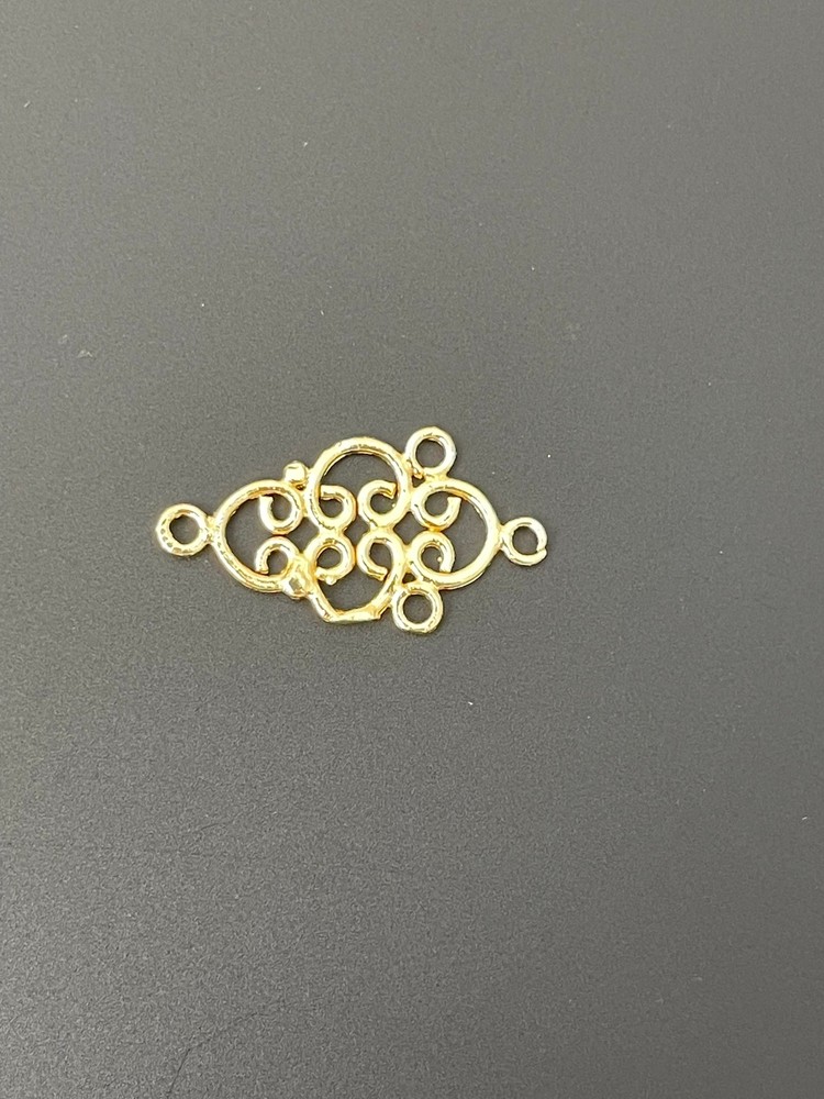 20 Pcs. Gold Finish, E-coated, Handmade, Components ,Connector Size : 25X13mm.CO