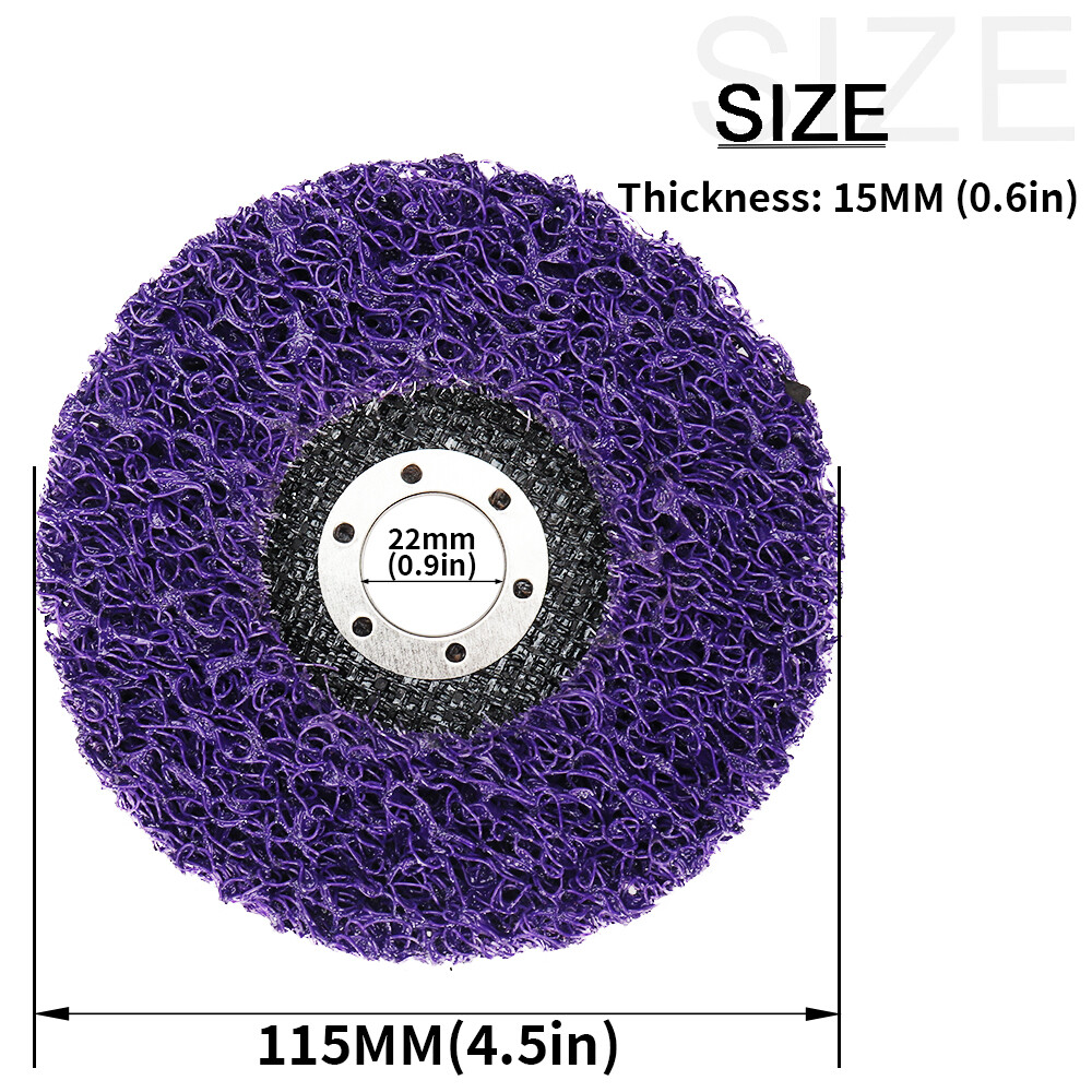 1/2/5Pc 4.5" Poly Strip Disc Wheel Paint Rust Removal Clean For Angle Grinder