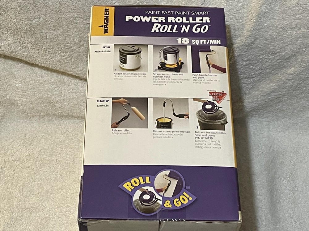 Wagner Roll 'N Go Power Roller Automatic Paint Roller - Open Box - Never Used