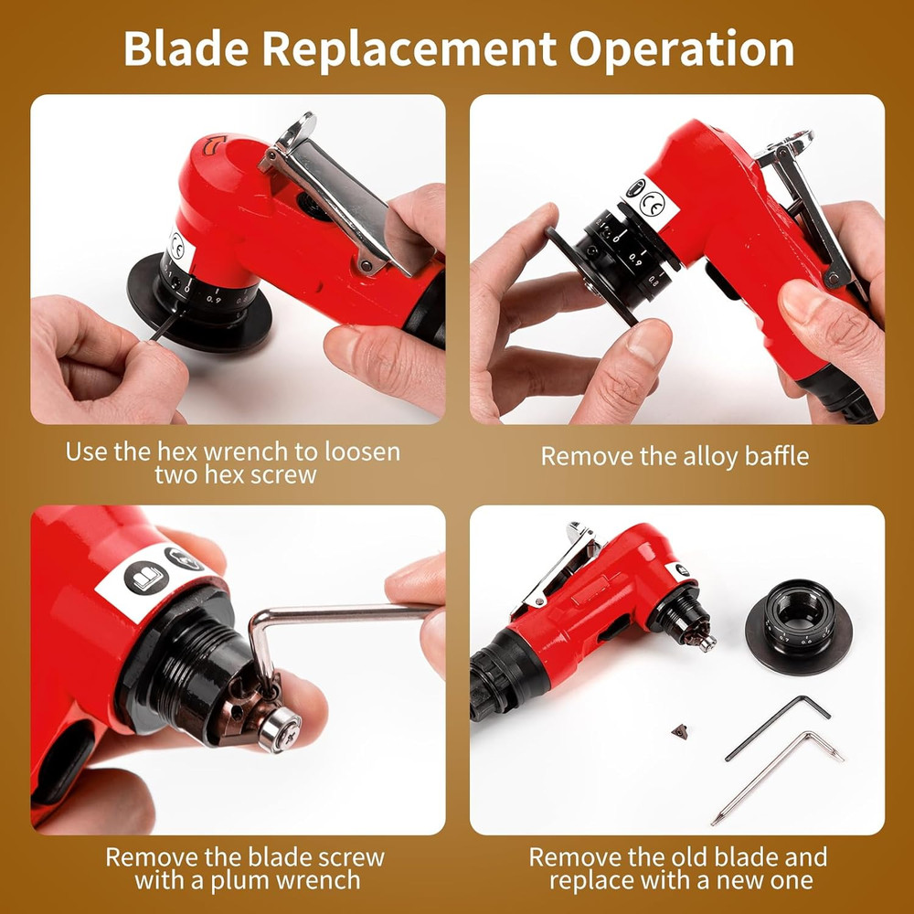 10Pcs Carbide Turning Indexable Inserts for Air Chamfer Tool, Pneumatic Chamferi