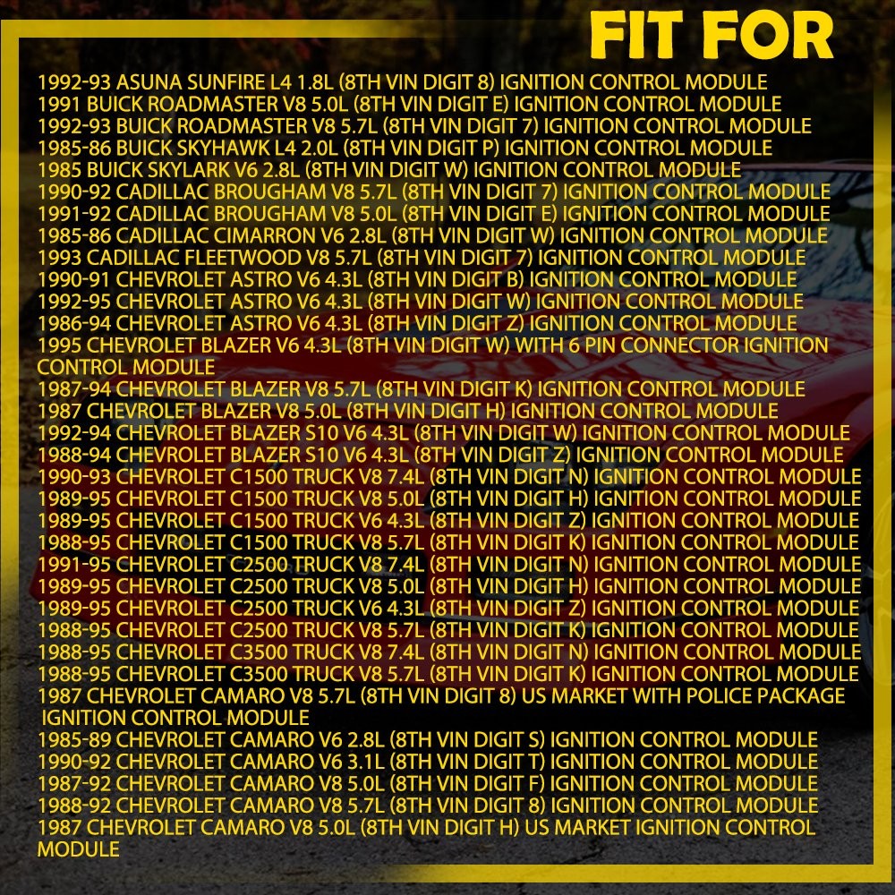 Fits Chevrolet Buick Cadillac Asuna Ignition Control Module High Quality Replace