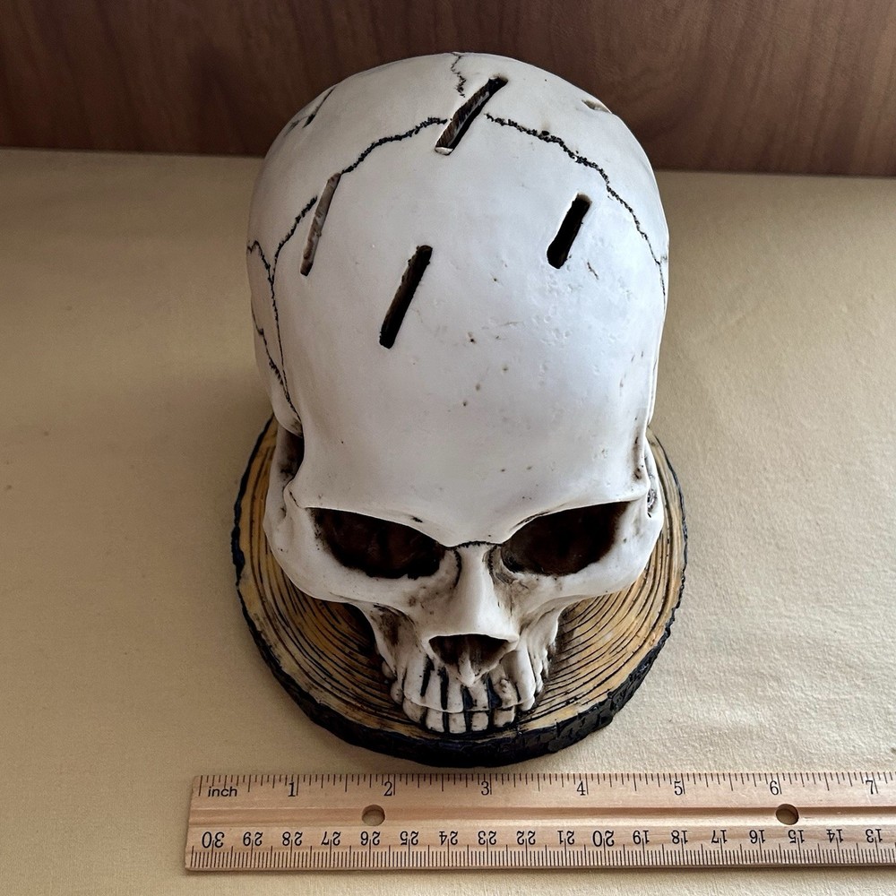 Skull Knife Holder Resin Halloween Display