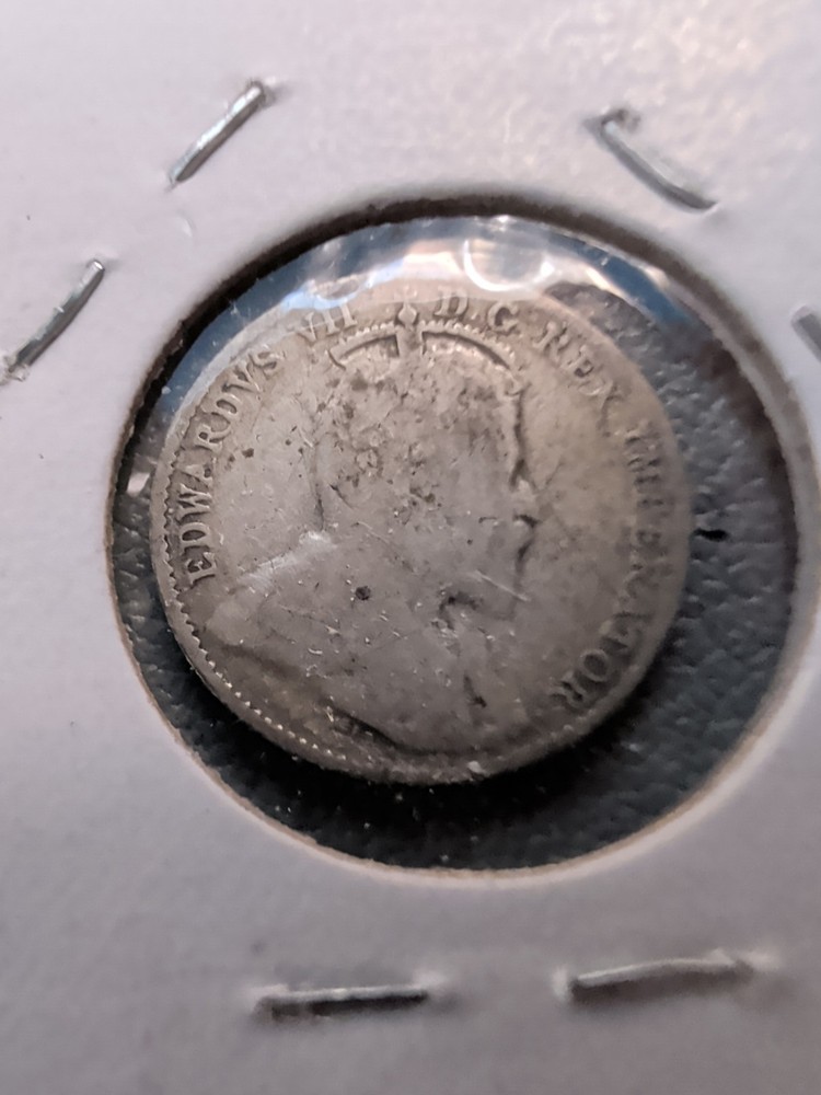 1907 Canada 5c Silver Coin-DD120