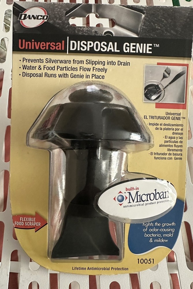 DANCO Disposal Genie Universal Garbage Disposal Strainer in Black NEW Microban