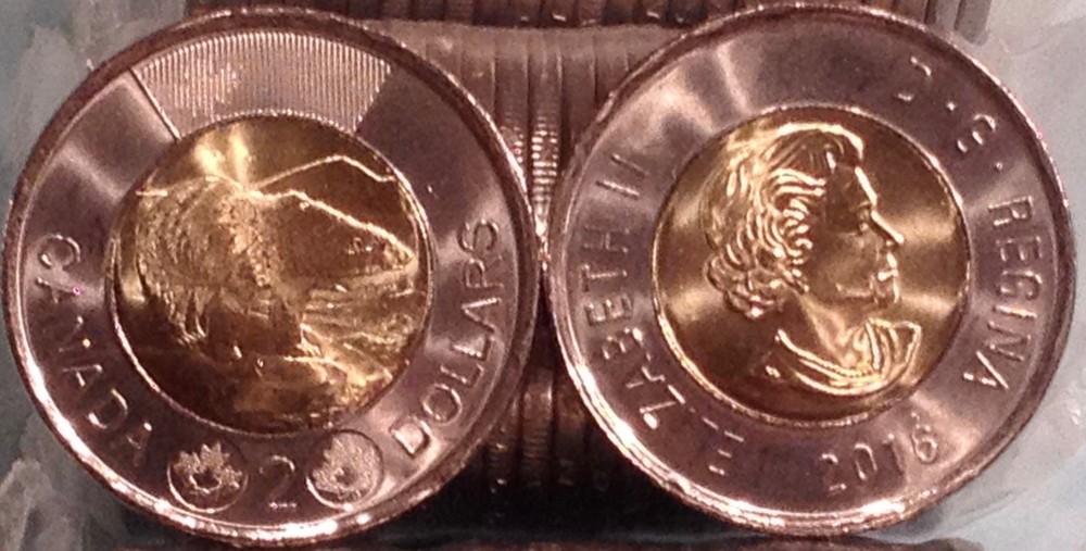 2016 Canada 2$ Dollar - UNCIRCULATED from Mint Roll 🇨🇦