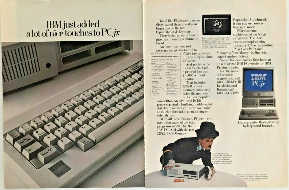 IBM PCjr, Computer Vintage 1984 Print Ad