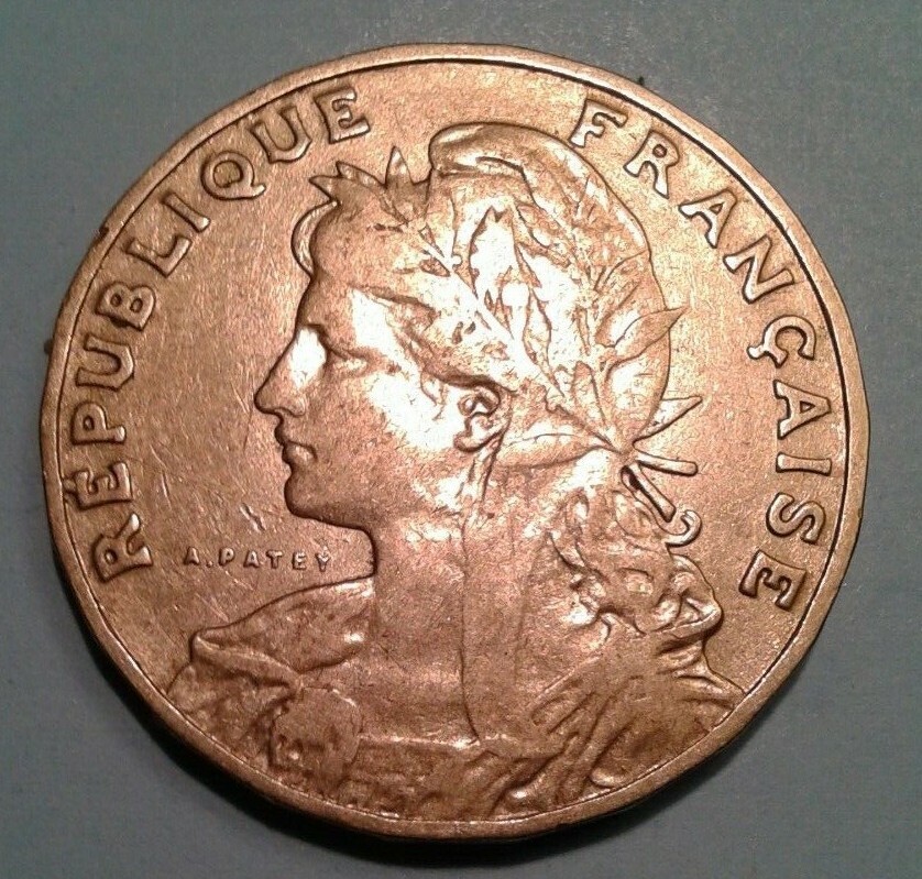 France 25 Centimes coin 1905