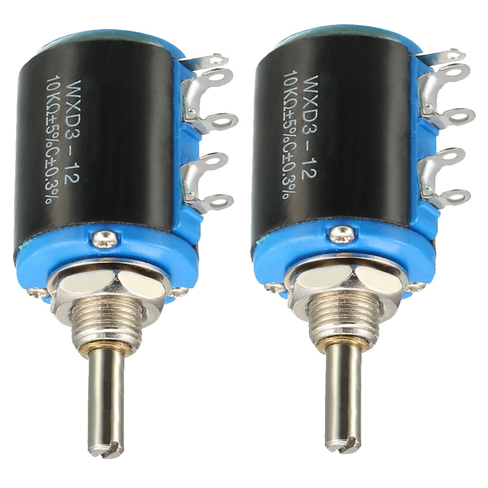 2PC 10K OHM 2W Multi Turn Wirewound Pot Precision Linear Potentiometers US