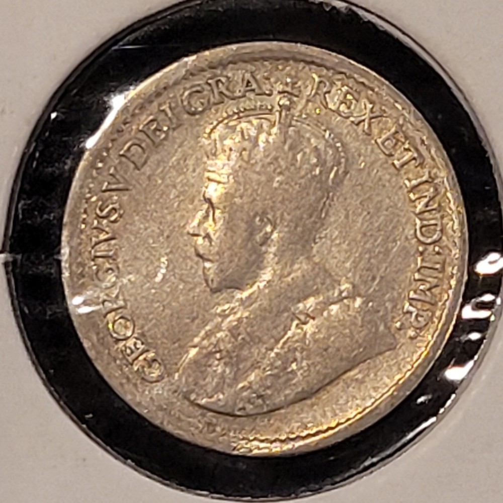 1919C Newfoundland Silver 5 Cent Low Mintage