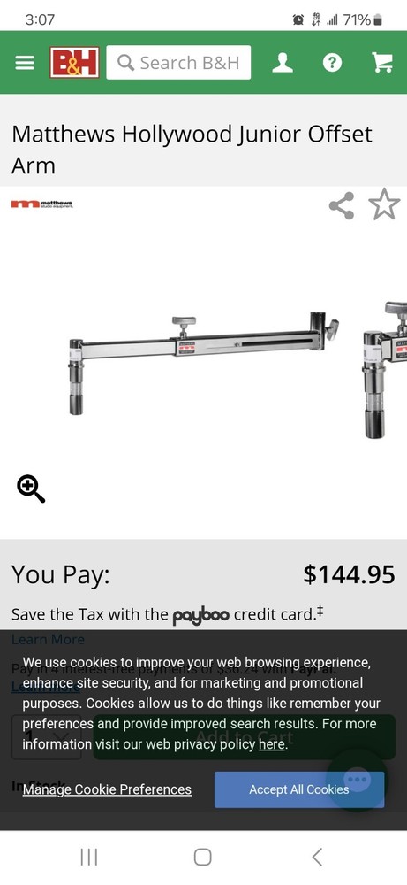 Junior to baby offset arm extension