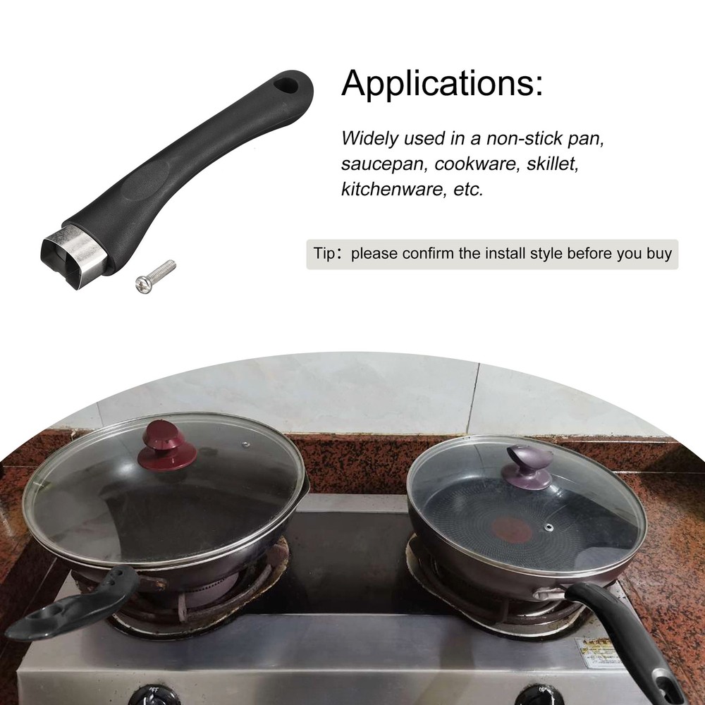 1PCS 200mm Nonstick Pan Handle Black