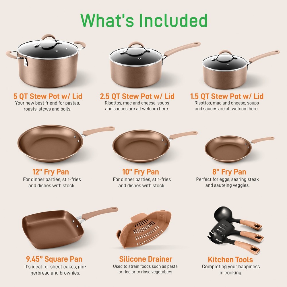 20-Piece Kitchenware Pots and Pans Set
