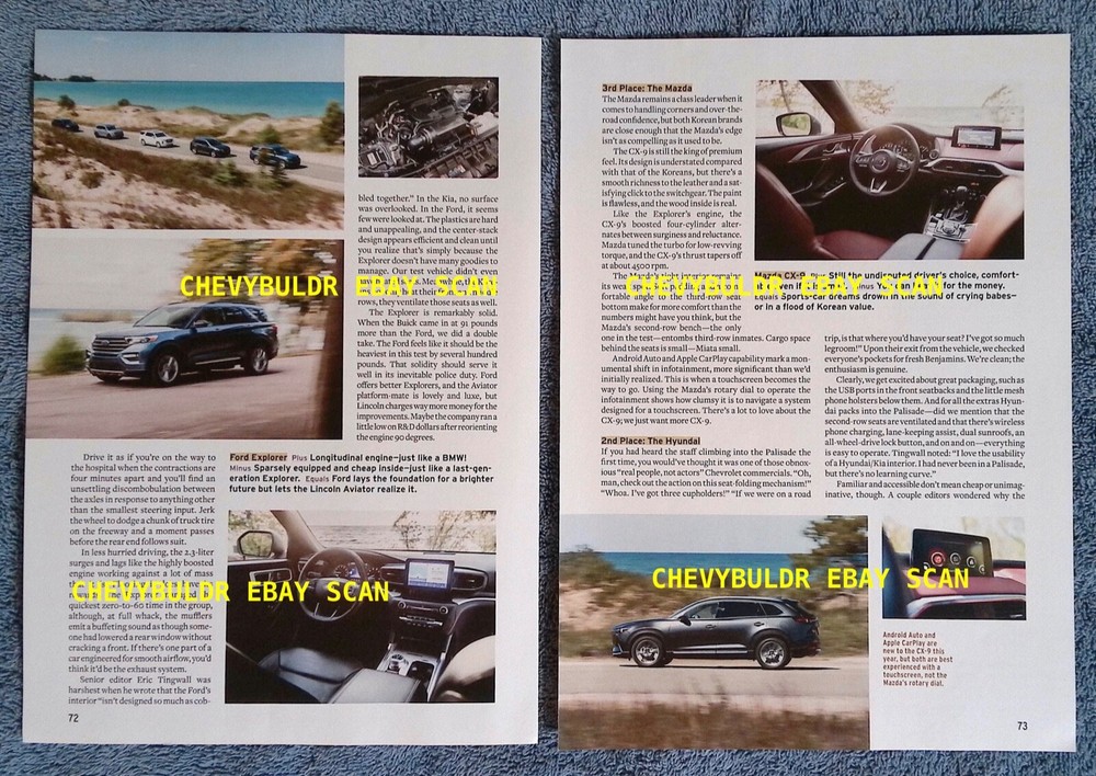 2020 Buick Enclave vs. Ford Explorer vs. Palisade vs Telluride Comparo Article