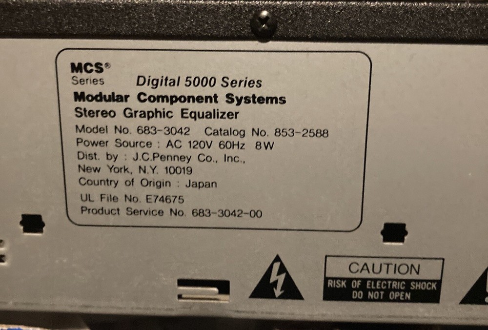 Vintage MCS 3042 -7 Band LED Graphic Equalizer- Perfect working Condition