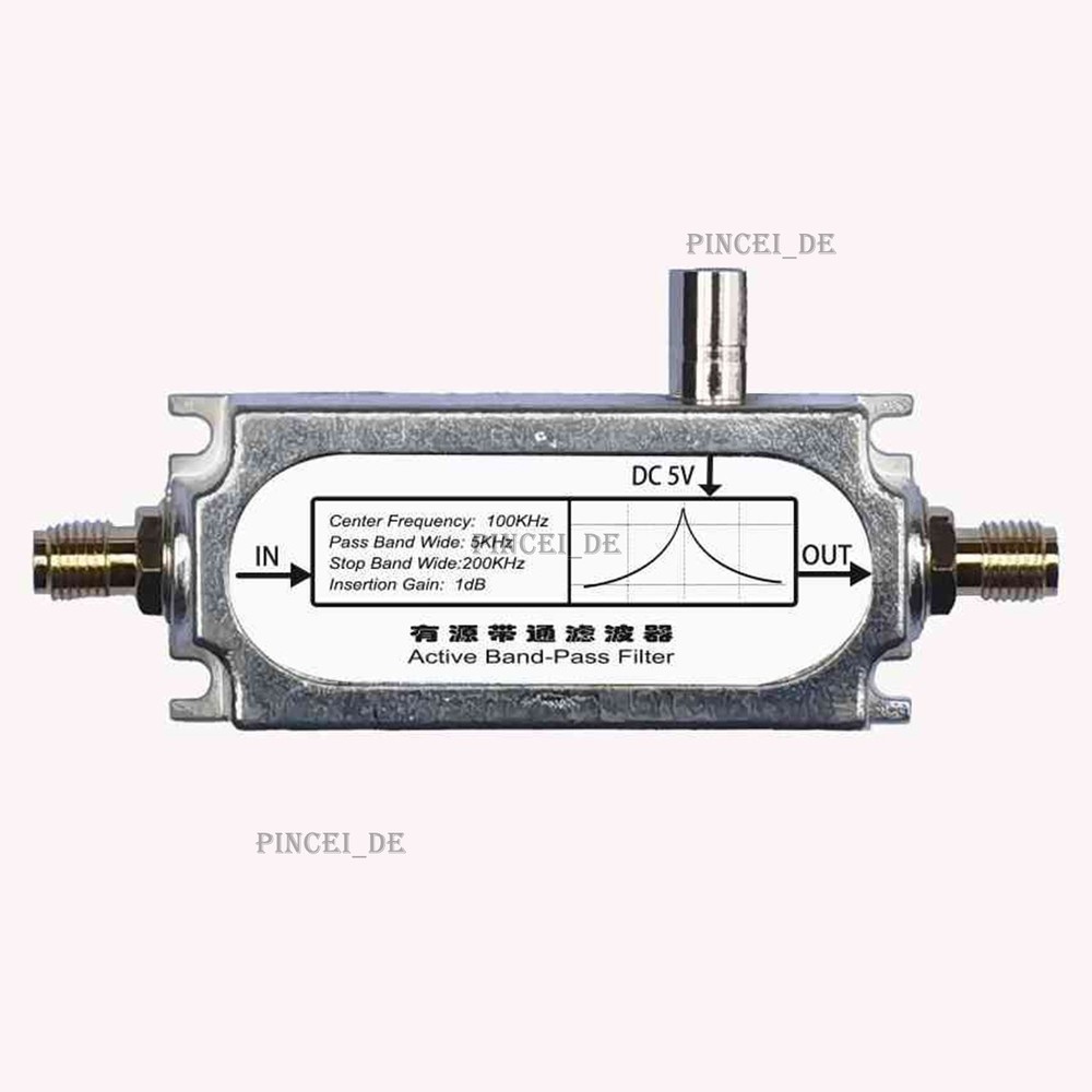 100KHz BPF Single Power Supply Active Bandpass Filter Suppression RF Accessory