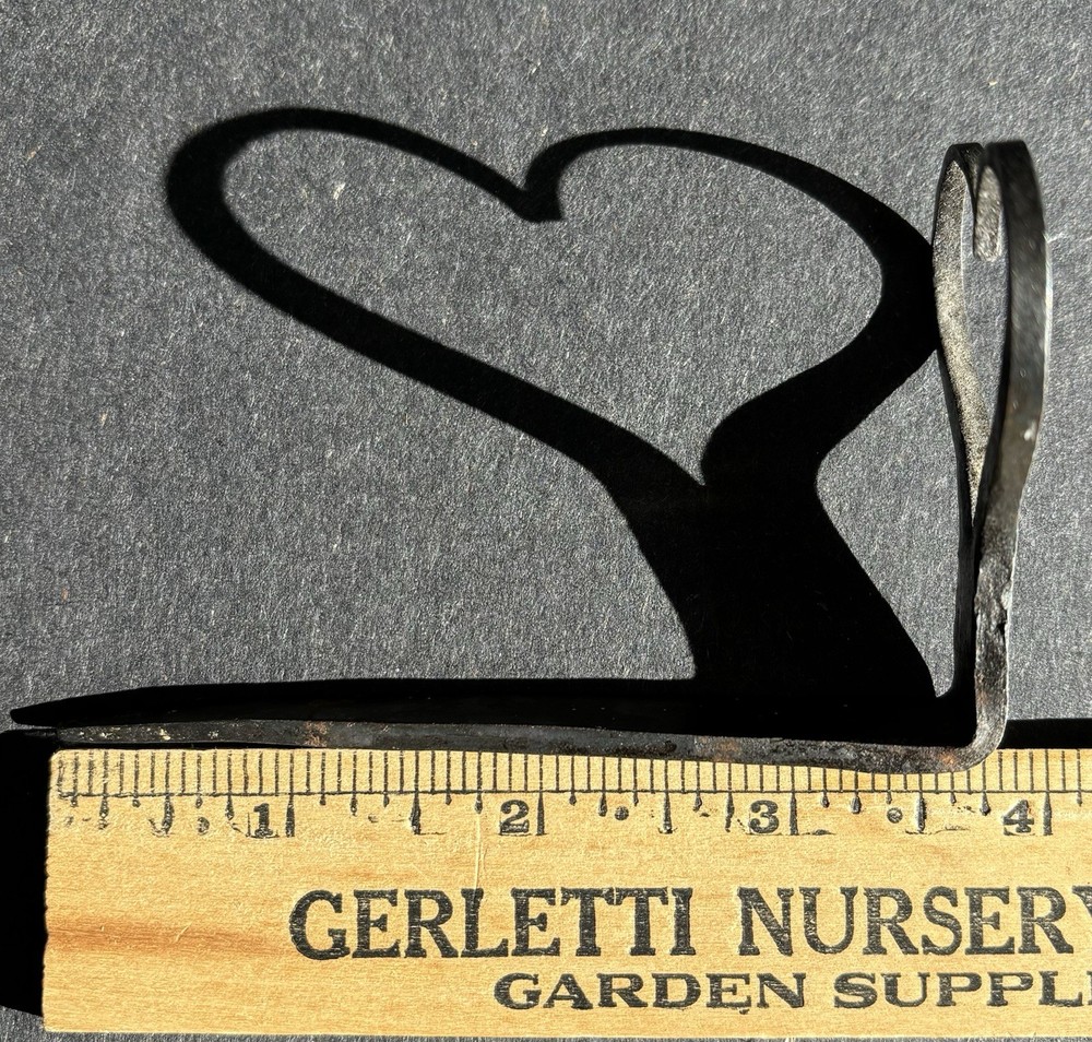 Hand Forged Wrought Iron Heart Shape Beam Spike Hook