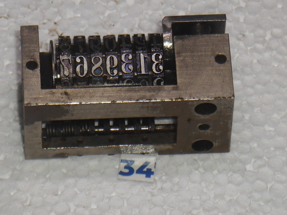 BATES Reverse Letterpress Numbering machine | 34