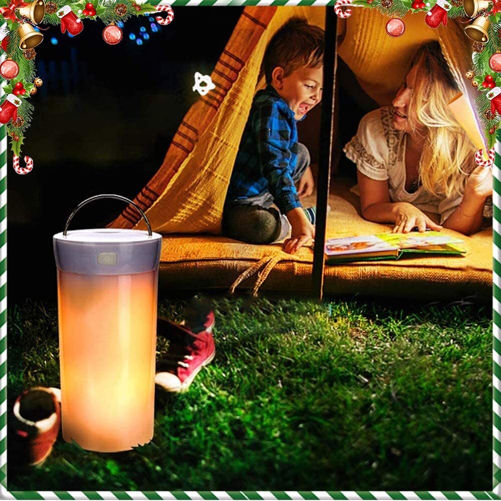 LED Flame Effect Light Flame Lamp 4 Mode USB Rechargeable Fire Light Lantern