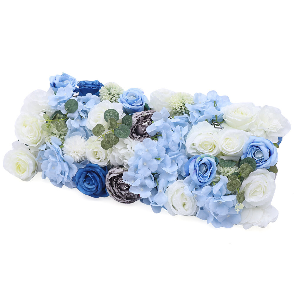 6x Artificial Flower Wall Panel Silk Rose Hydrangea Backdrop Wedding Party Decor