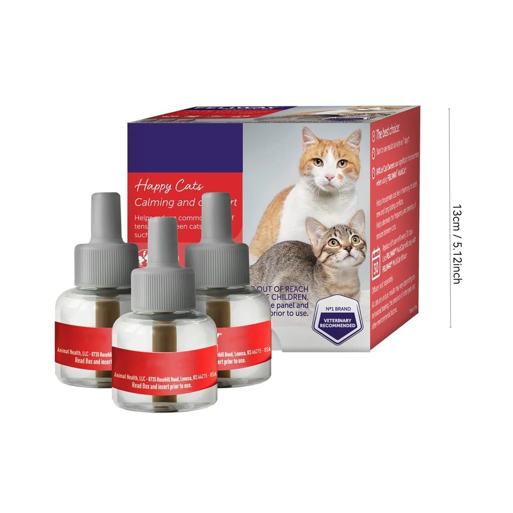 3pcs MultiCat Calming Pheromone, 30 Day Refill 48ml Each