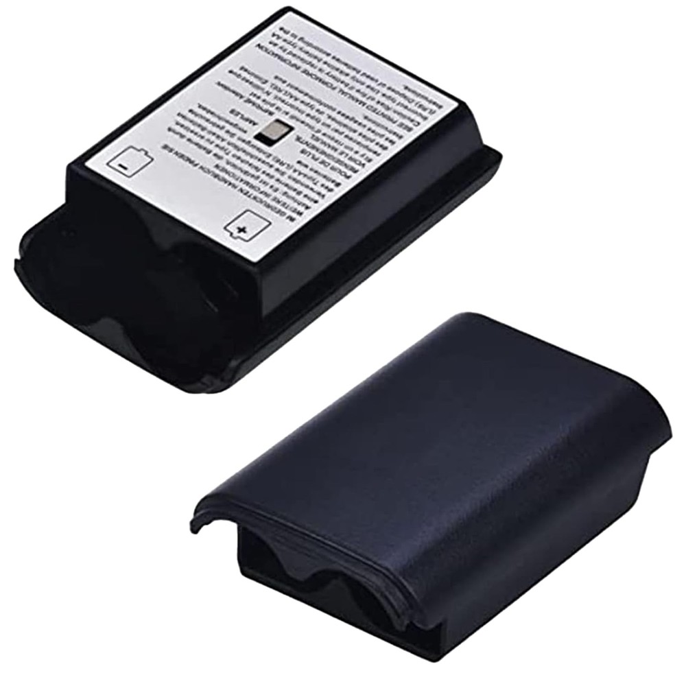 2 Pcs Battery Pack Cover for Xbox360 Wireless Controller, Replacement Black
