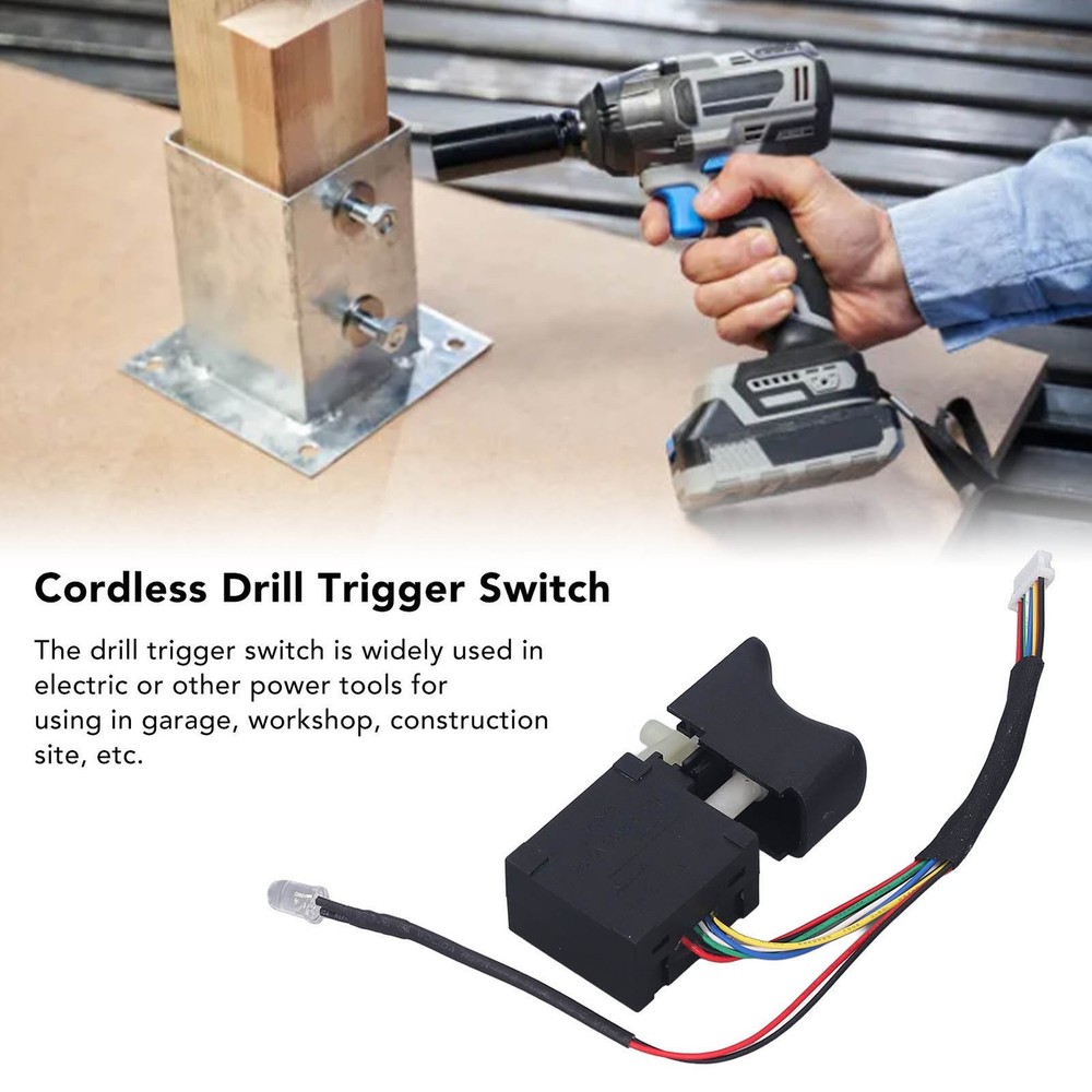 ♡ Cordless Electric Hand Drill Trigger Switch 8 Pin Brushless Reversible