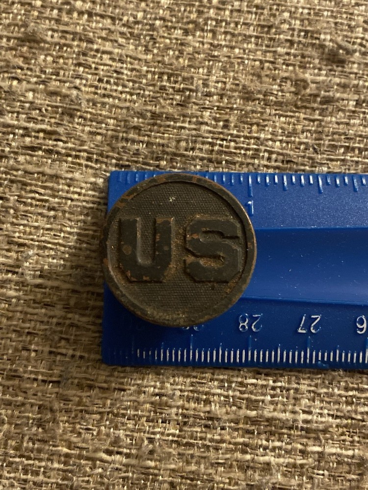 WWI US Army Enlisted Collar Disc Disk INV11837