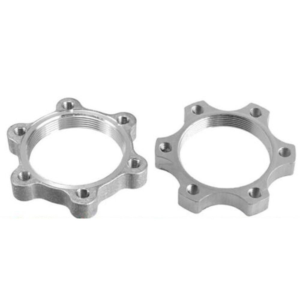 High Quality Threaded Hubs Flange Adapter Replacement Silver 2pcs 44mm