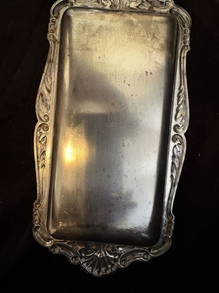 Vintage silver plate trinket dish