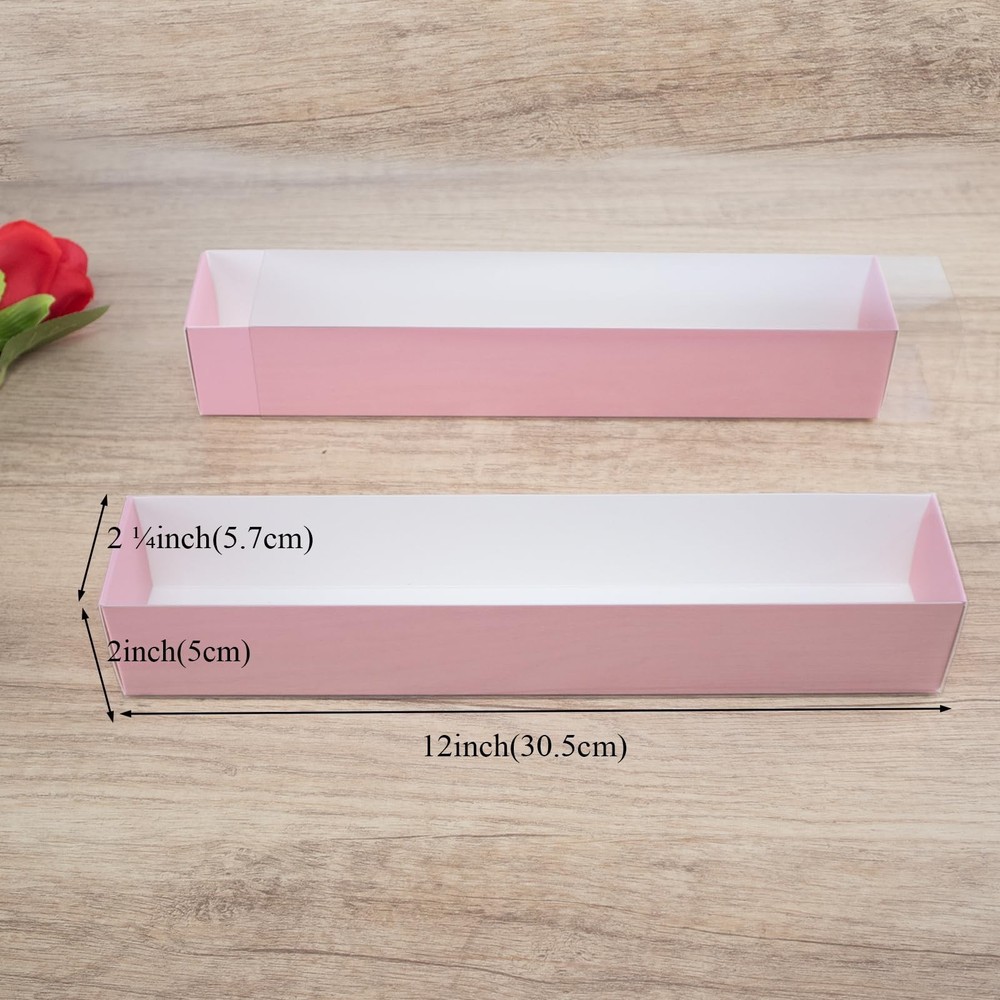 20Pack 12x2¼"x2 Inch Strawberry Boxes Macaron boxes Chocolate Truffle Boxes