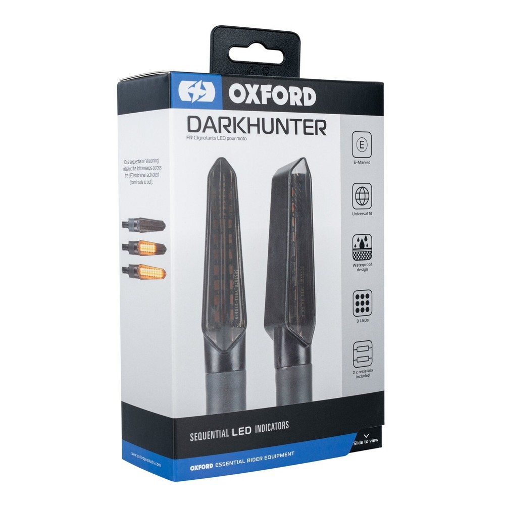 Oxford DarkHunter 9 LEDs E-marked Motorcycle Streaming Indicators Light - EL366