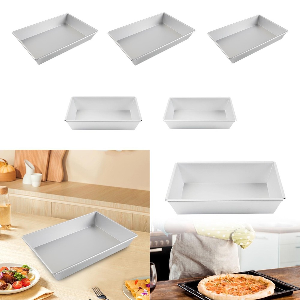 Rectangular Pizza Pan Pre Seasoned Bakeware Nonstick Kitchenware Cake Baking