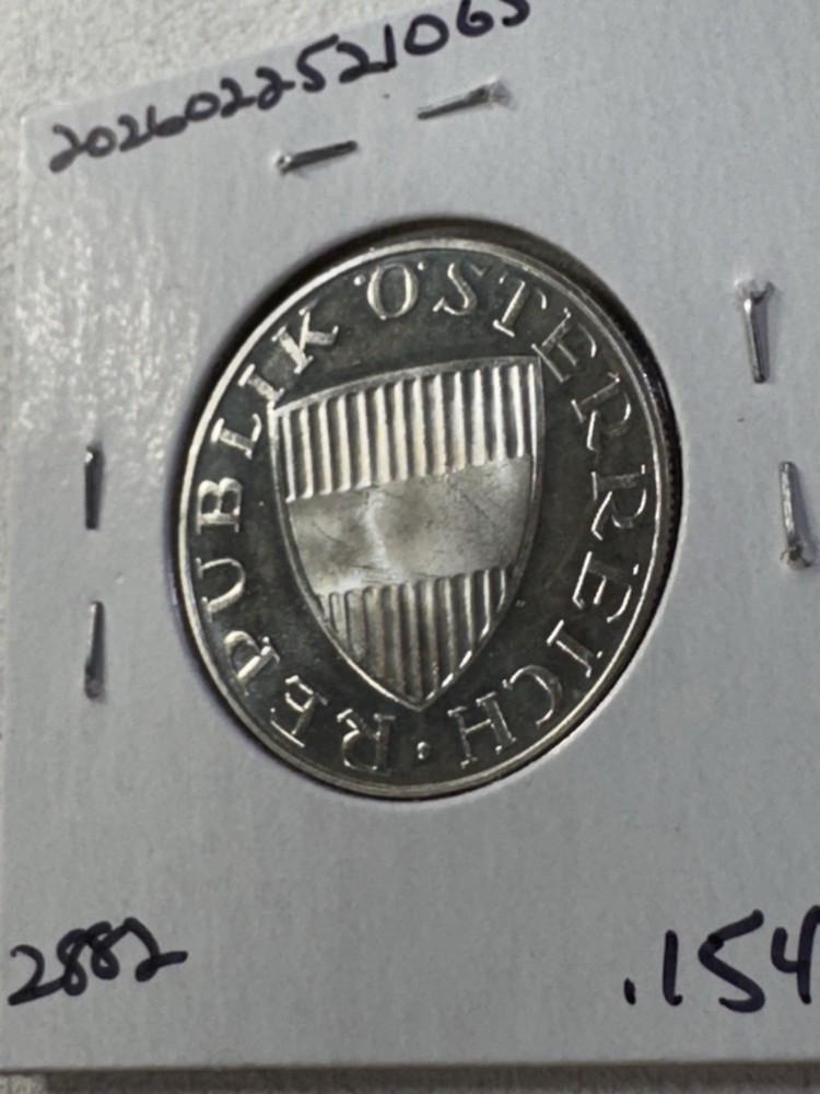 1965 Austria 10 Schilling Silver Proof Coin