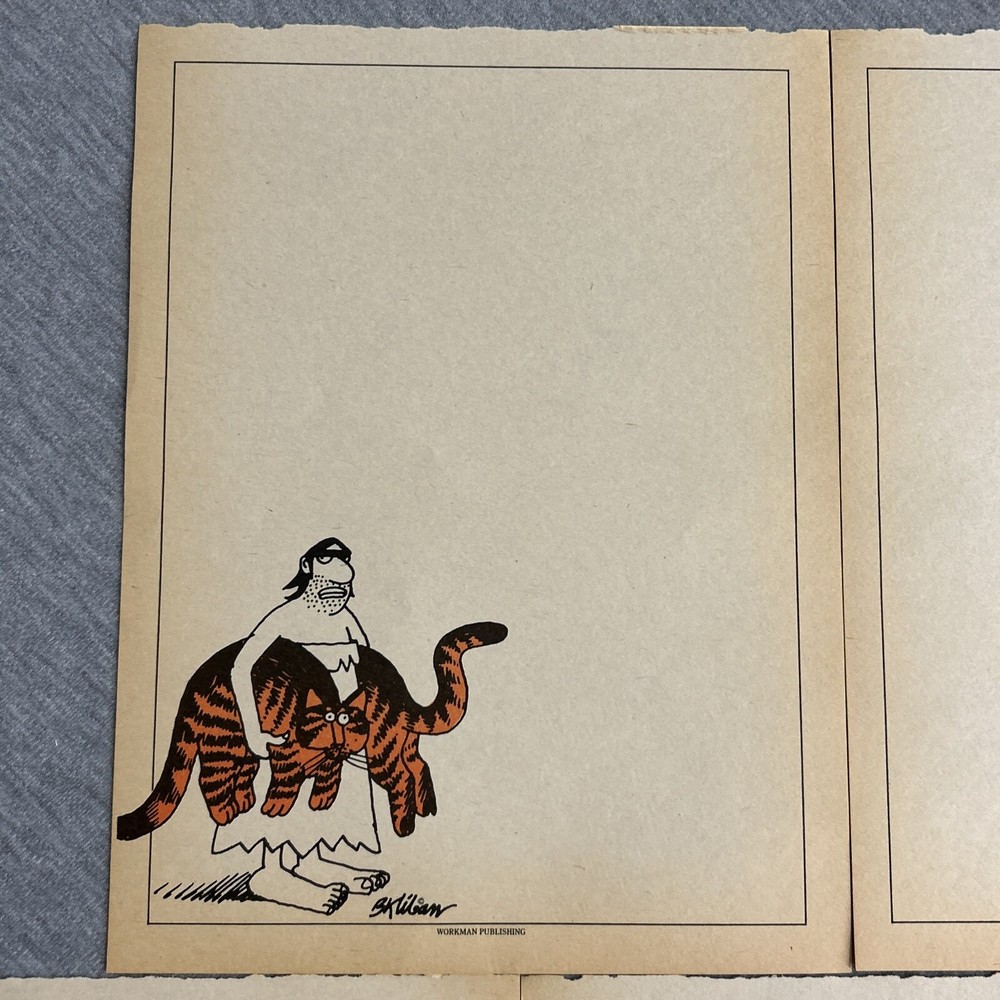 Kliban Cat Notebook Notepad Paper Writing Sheet (5 Sheets) 8-1/2"x10-7/8"